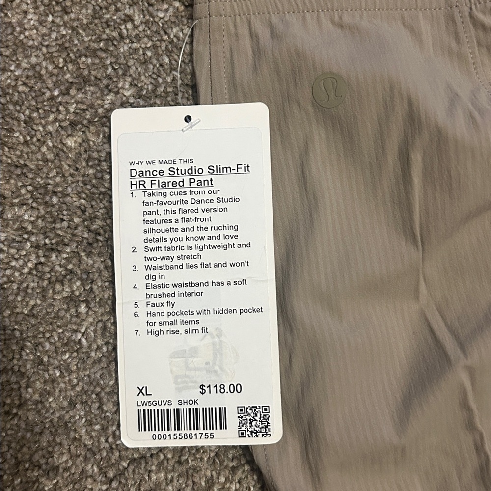 NWT Lululemon Dance Studio Slim-Fit HR Flared Pant in Sheer Oak - Picture 8 of 9